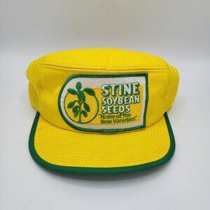 Rare Vintage‎ 80's Stine Soybean Farming Painters Hat USA Made Good Mesh